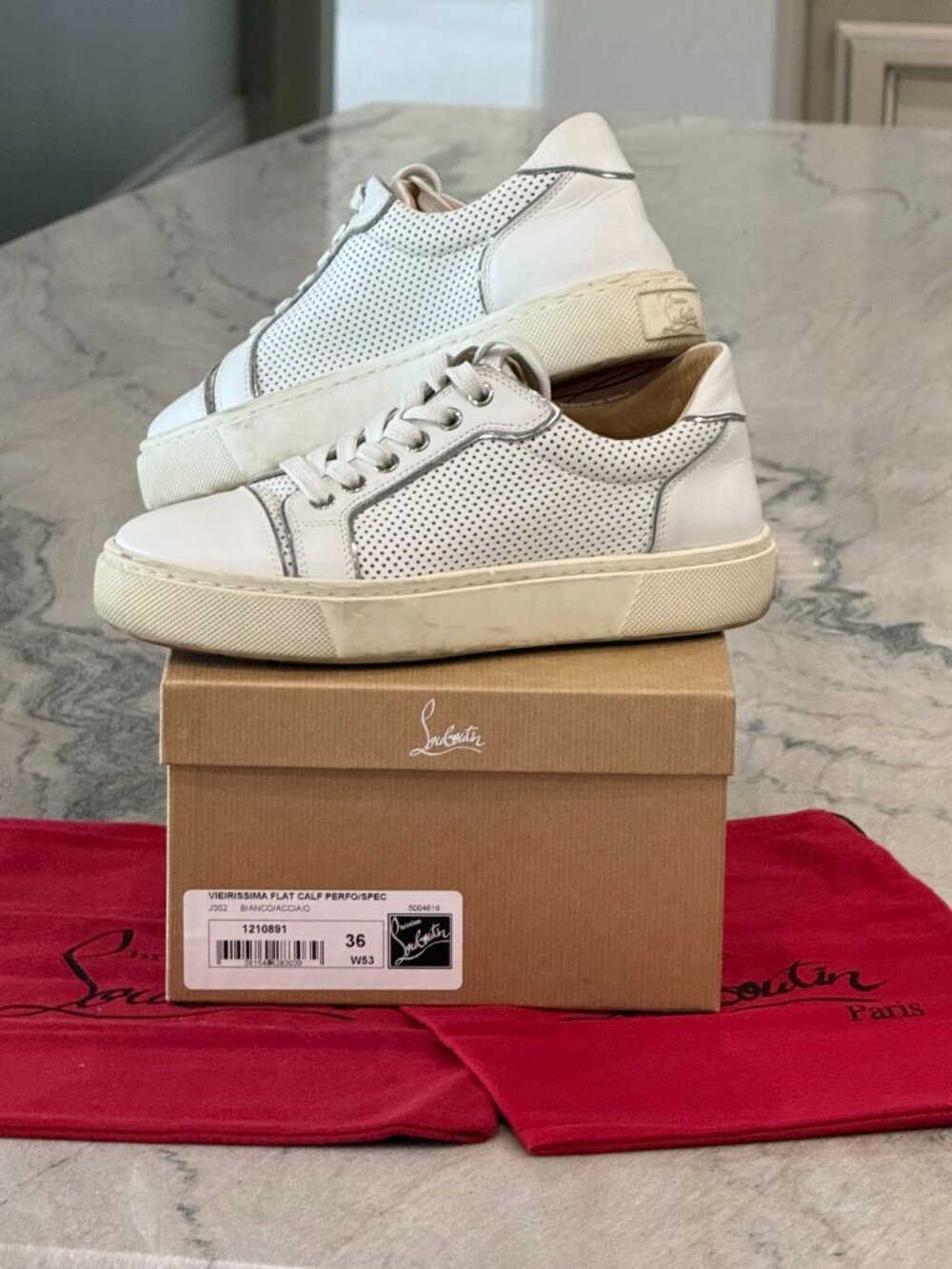 Christian Louboutin Leather Sneakers, Women size 36